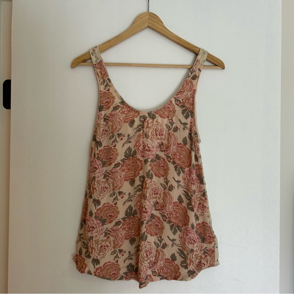 Wilfred Floral Sleeveless Top - Pink and Cream